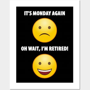 Funny Retirement Emoticons Posters and Art